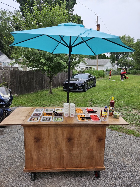 Rolling Charcuterie Cart